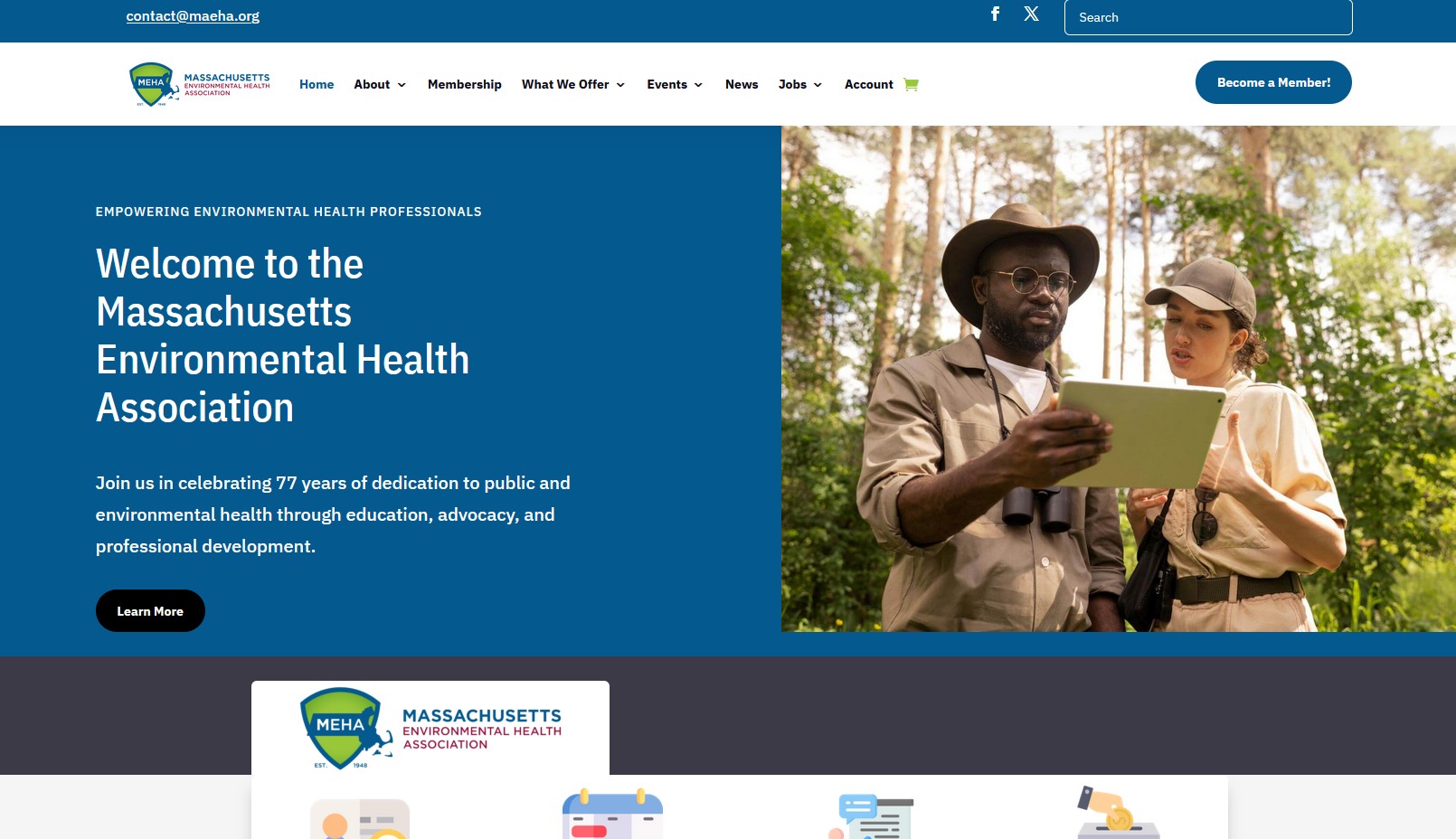 MEHA Intouch website design